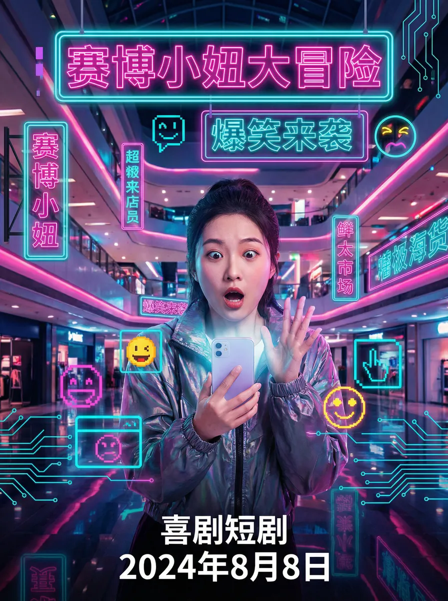 欧美三级在线电影免费 搞笑喜剧短剧 - 赛博小妞大冒险海报